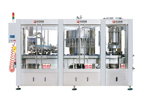 全自動沖瓶灌裝打塞聯體機